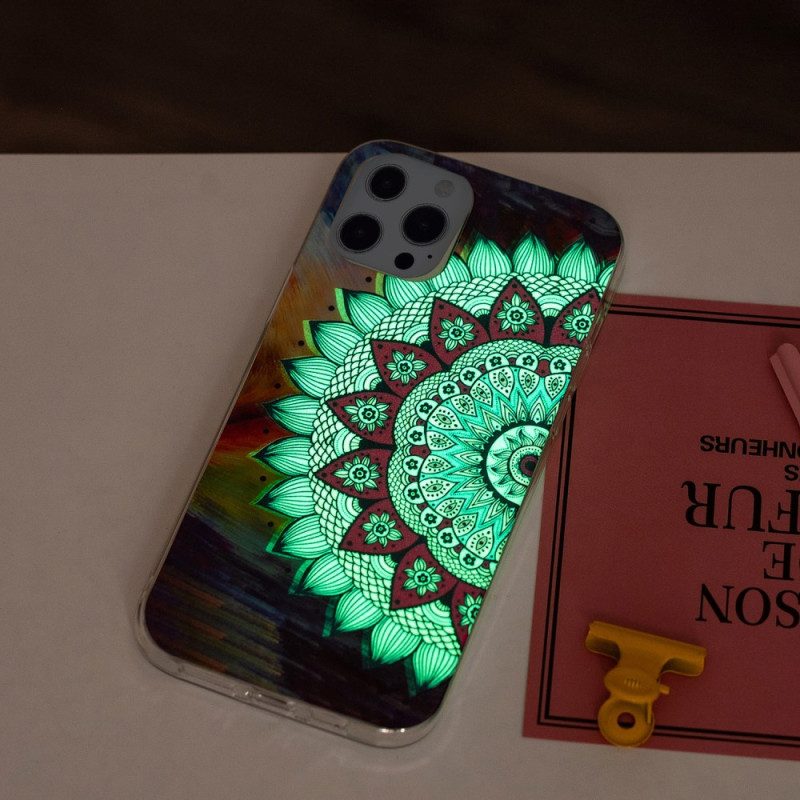 Hülle Für iPhone 15 Pro Fluoreszierendes Mandala