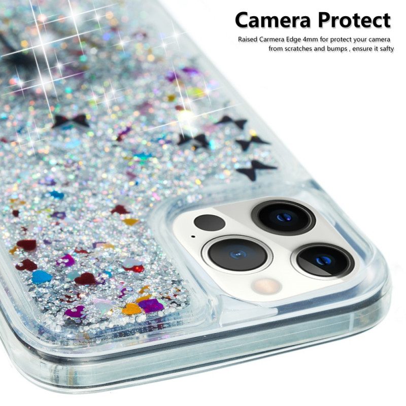 Hülle Für iPhone 15 Pro Löwenzahnglitter