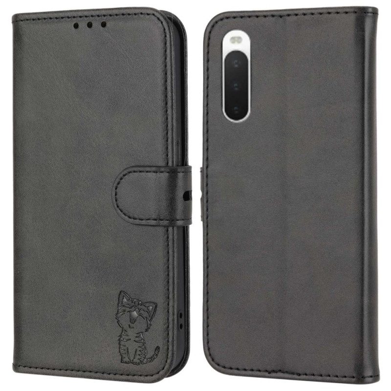 Flip Case Für Sony Xperia 10 IV Kleines Kätzchen