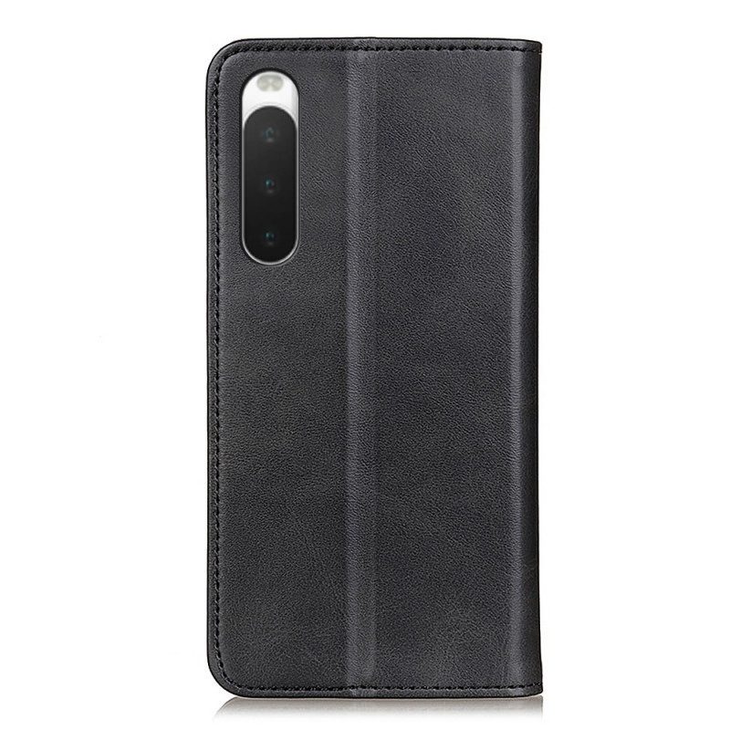 Schutzhülle Für Sony Xperia 10 IV Flip Case Spaltleder