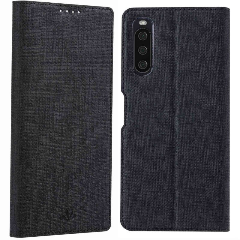 Schutzhülle Für Sony Xperia 10 IV Flip Case Vili-stoffstruktur