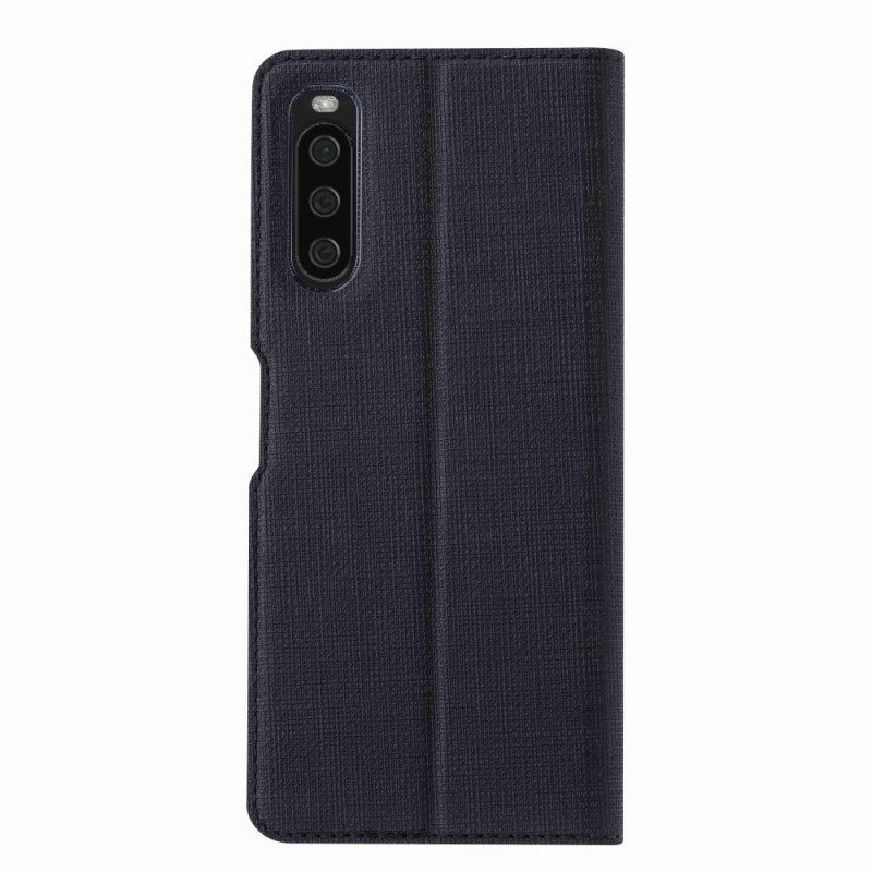 Schutzhülle Für Sony Xperia 10 IV Flip Case Vili-stoffstruktur