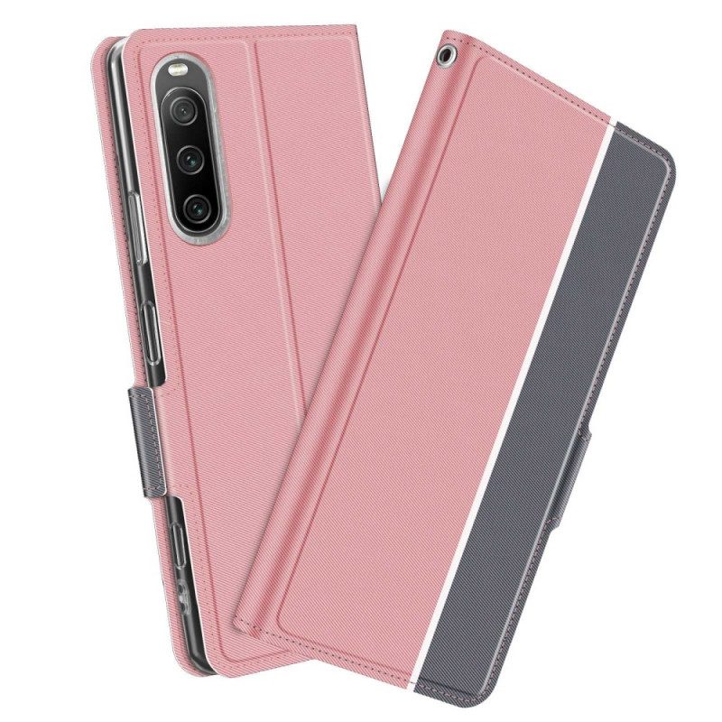 Schutzhülle Für Sony Xperia 10 IV Flip Case Zweifarbiges Baiyu