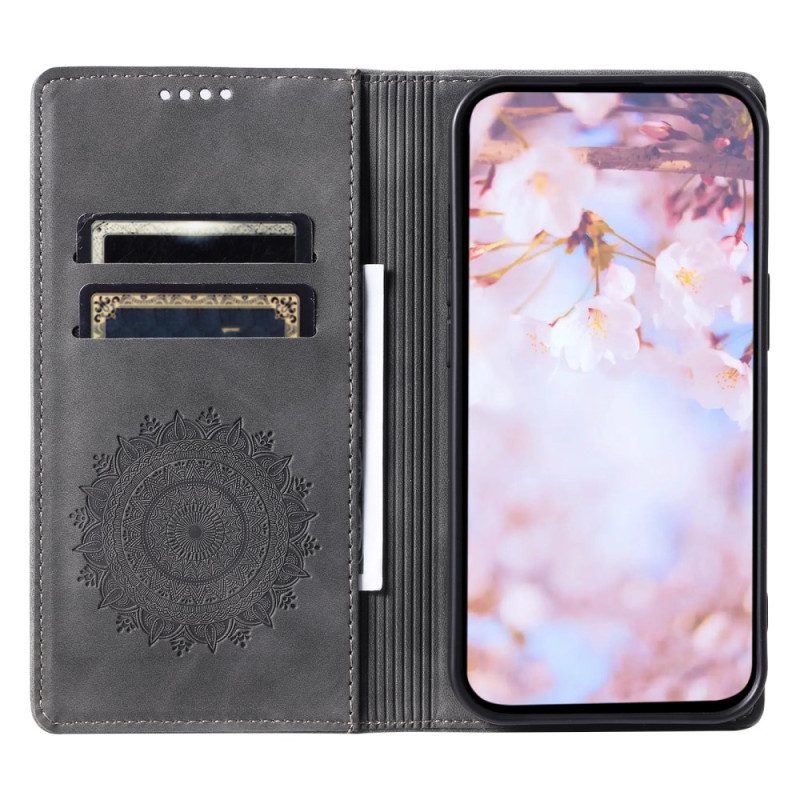 Flip Case Für Google Pixel 9 Pro Mandala-wildleder-effekt