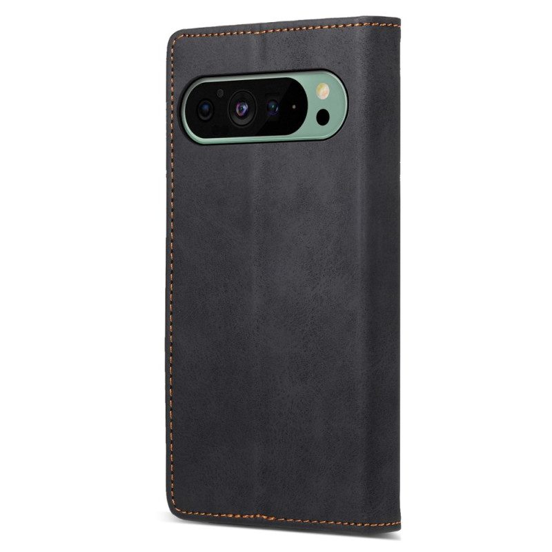 Flip Case Google Pixel 9 Pro Handyhülle Retro Premium