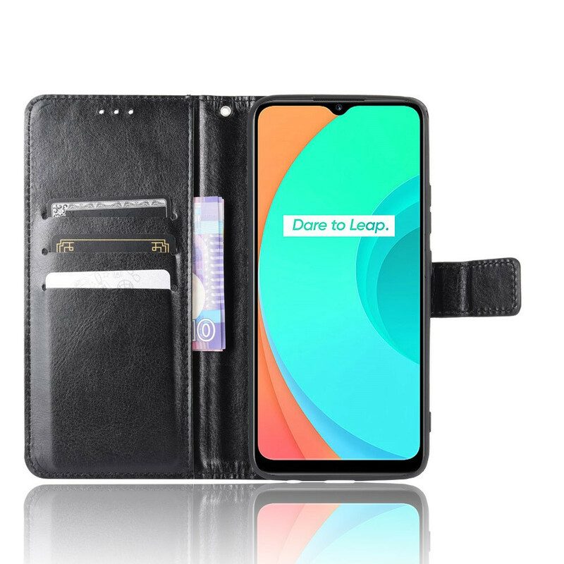 Flip Case Für Realme C11 Auffälliges Kunstleder