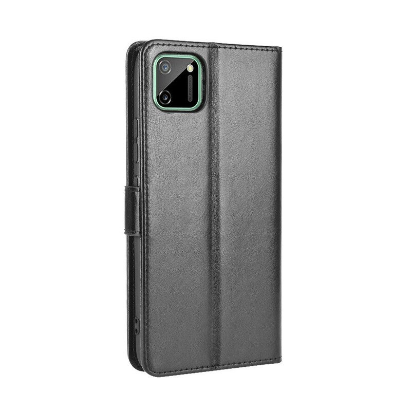 Flip Case Für Realme C11 Auffälliges Kunstleder