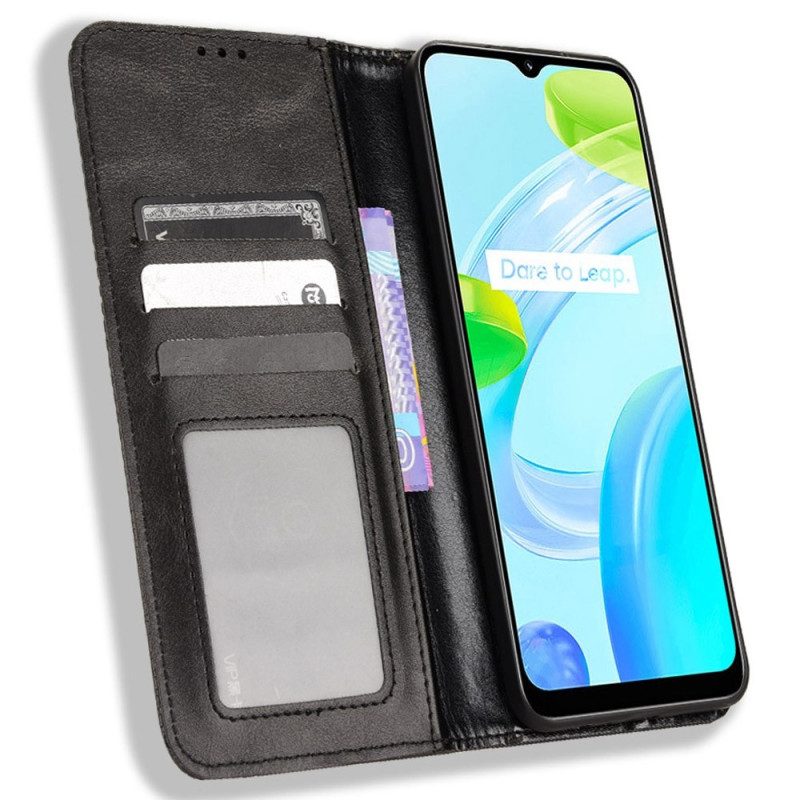 Schutzhülle Für Realme C30 Flip Case Vintage-stil