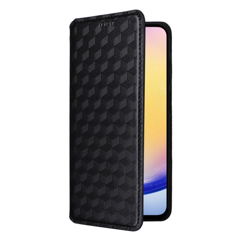 Flip Case Samsung Galaxy M55 5g Handyhülle Rautenmuster