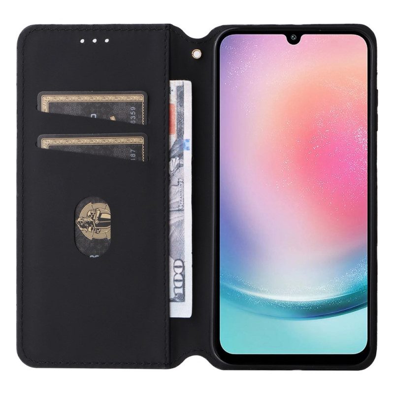 Flip Case Samsung Galaxy M55 5g Handyhülle Rautenmuster