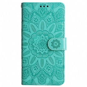 Lederhüllen Samsung Galaxy M55 5g Mandala Mit Schlüsselband