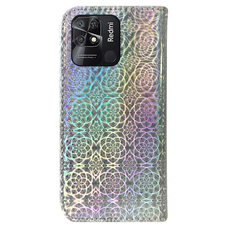 Flip Case Für Xiaomi Redmi 10C Disco-stil