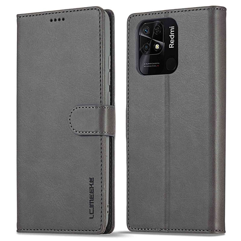 Flip Case Für Xiaomi Redmi 10C Lc.imeeke Ledereffekt