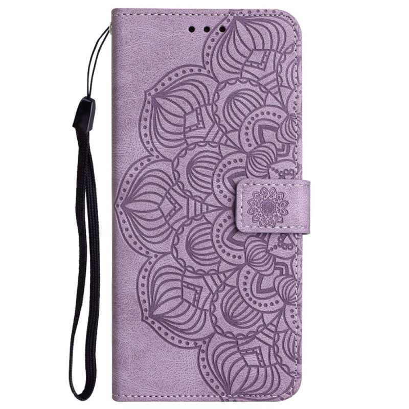 Flip Case Für Xiaomi Redmi 10C Mit Kordel Riemchen-mandala