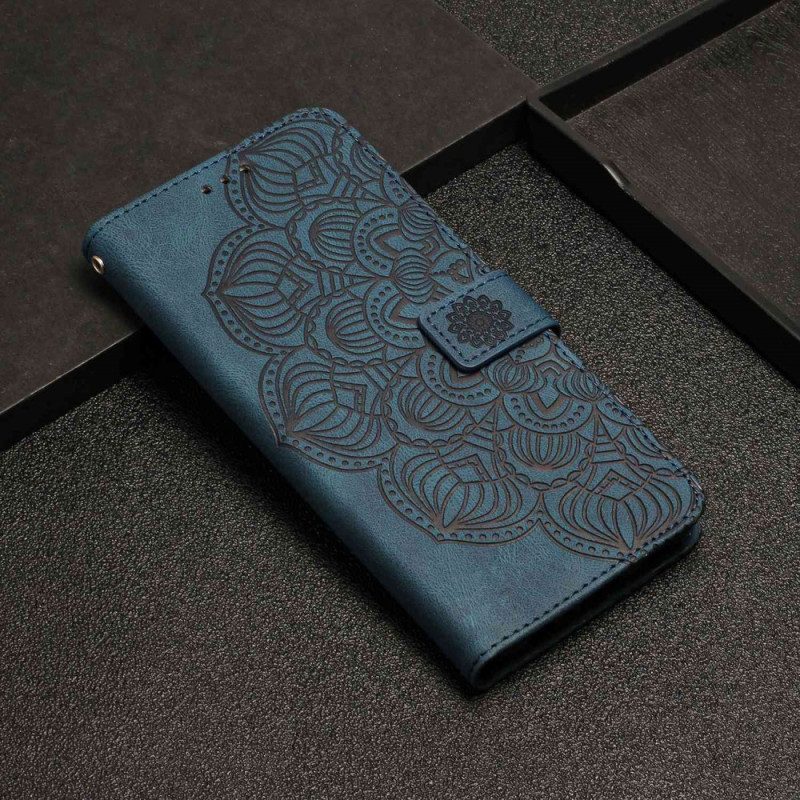 Flip Case Für Xiaomi Redmi 10C Mit Kordel Riemchen-mandala