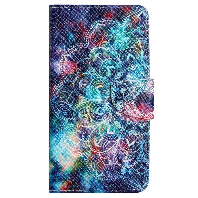 Flip Case Für Xiaomi Redmi 10C Mit Kordel Riemchen-mandala