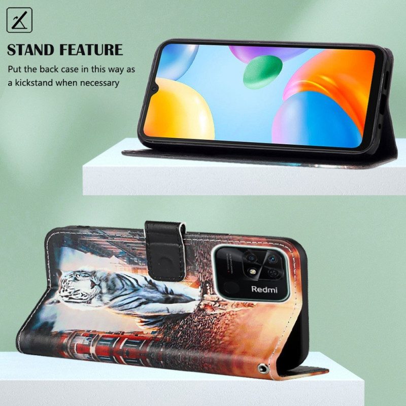 Flip Case Für Xiaomi Redmi 10C Mit Kordel Strappy Kitten Dream