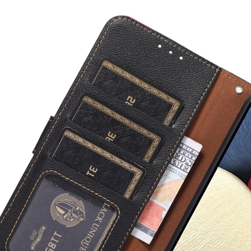 Flip Case Für Xiaomi Redmi 10C Rfid-khazneh Im Litschi-stil