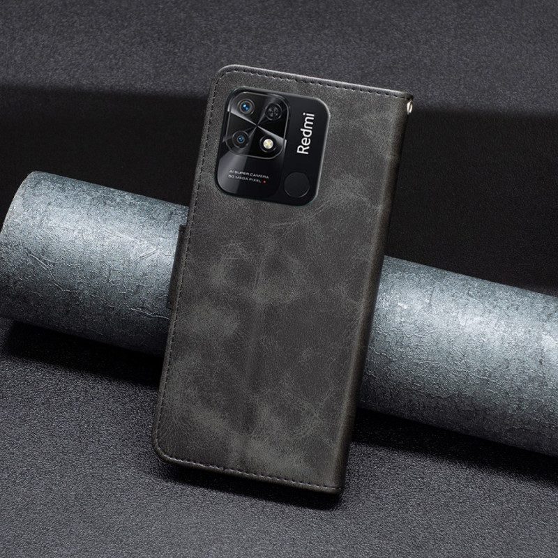 Flip Case Für Xiaomi Redmi 10C Schrägverschluss