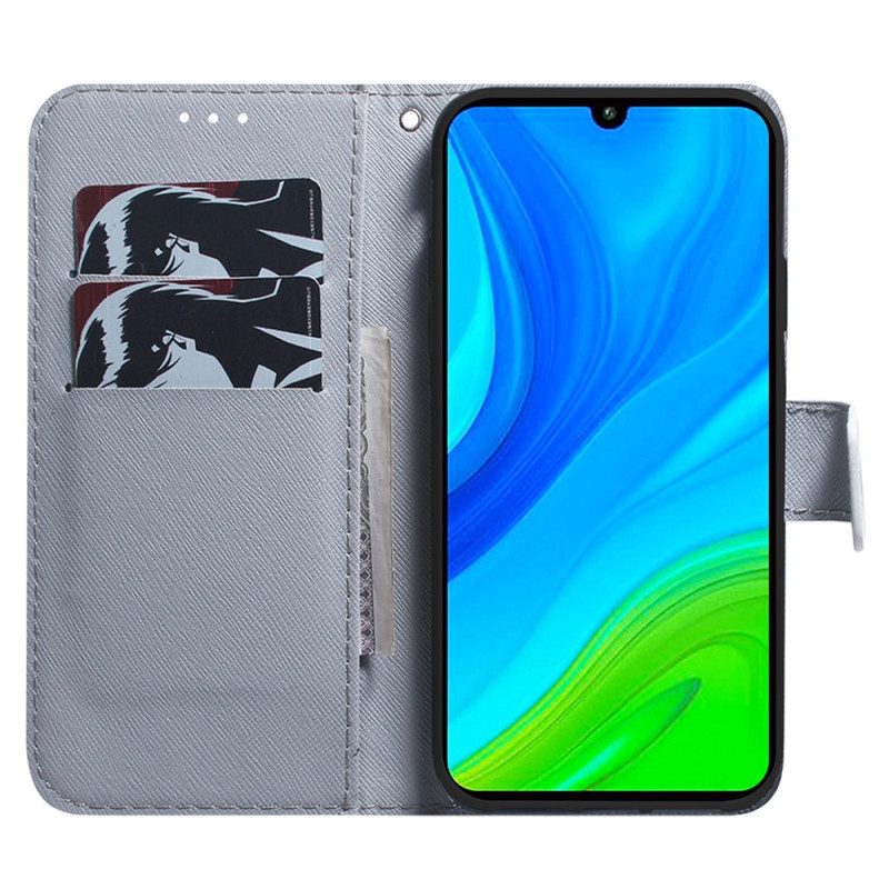 Flip Case Für Xiaomi Redmi 10C Weißer Tiger