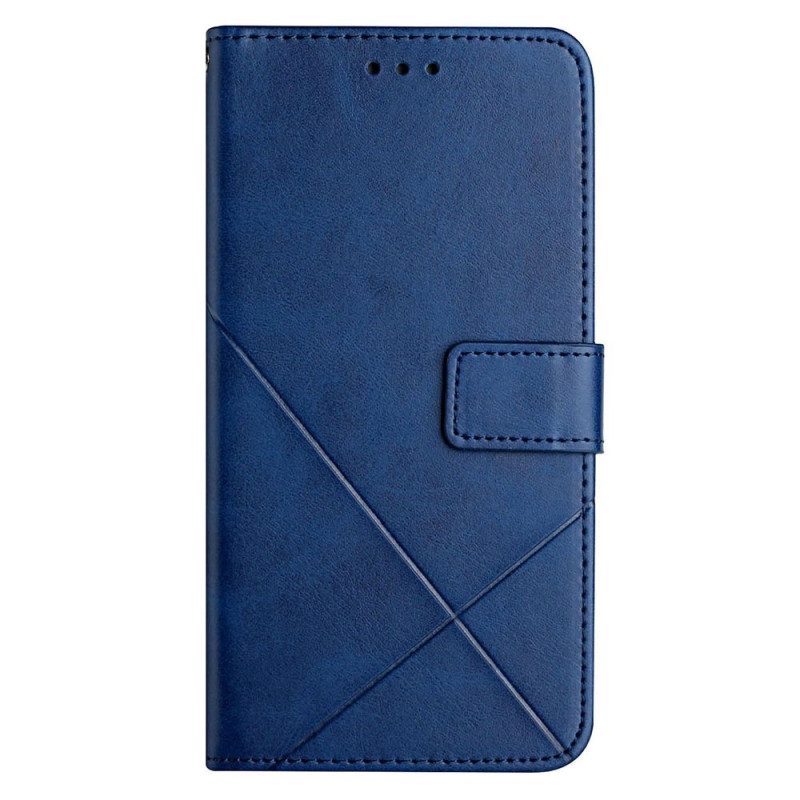 Flip Case Für Xiaomi Redmi 10C X Design Geo-lederstil