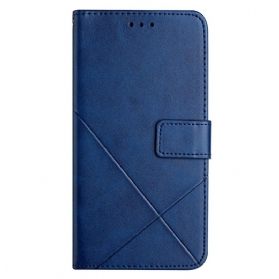 Flip Case Für Xiaomi Redmi 10C X Design Geo-lederstil