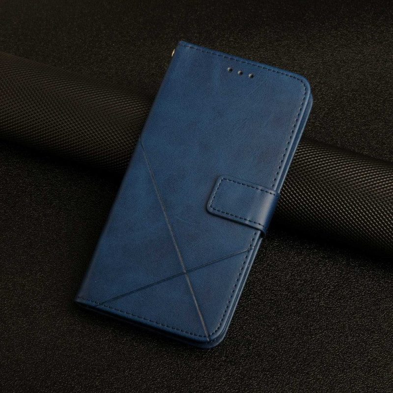 Flip Case Für Xiaomi Redmi 10C X Design Geo-lederstil