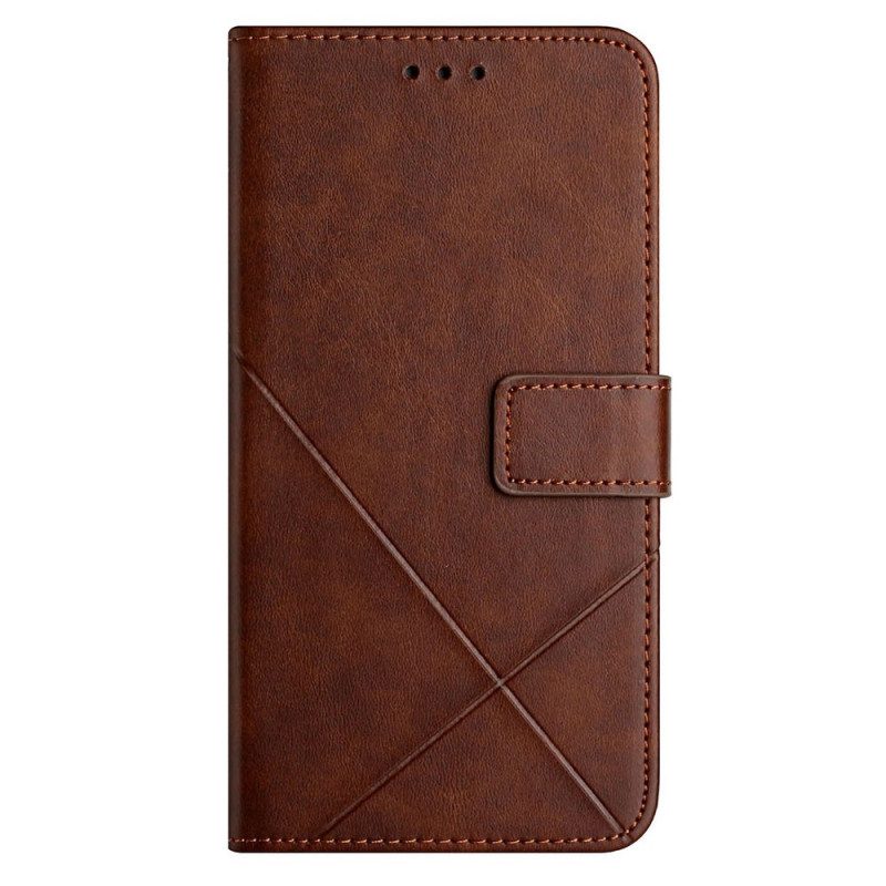 Flip Case Für Xiaomi Redmi 10C X Design Geo-lederstil