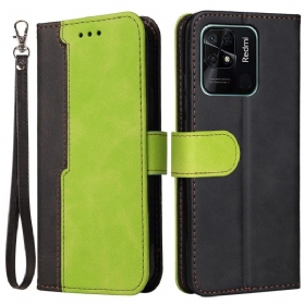 Flip Case Für Xiaomi Redmi 10C Zweifarbig