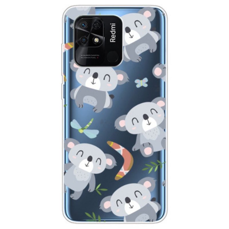 Handyhülle Für Xiaomi Redmi 10C Nahtlose Mehrere Koalas