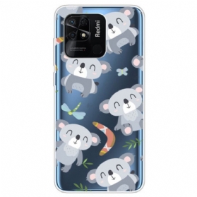 Handyhülle Für Xiaomi Redmi 10C Nahtlose Mehrere Koalas