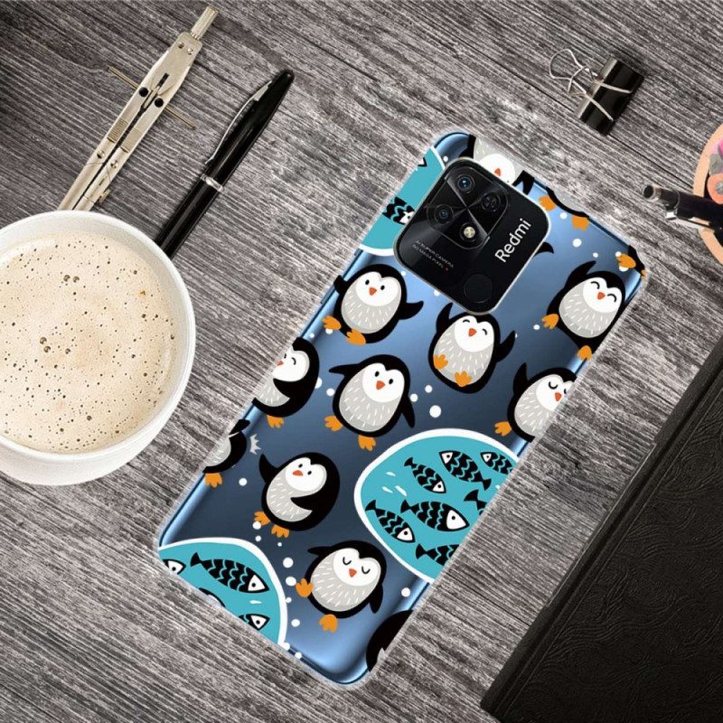 Hülle Für Xiaomi Redmi 10C Nahtlose Pinguine