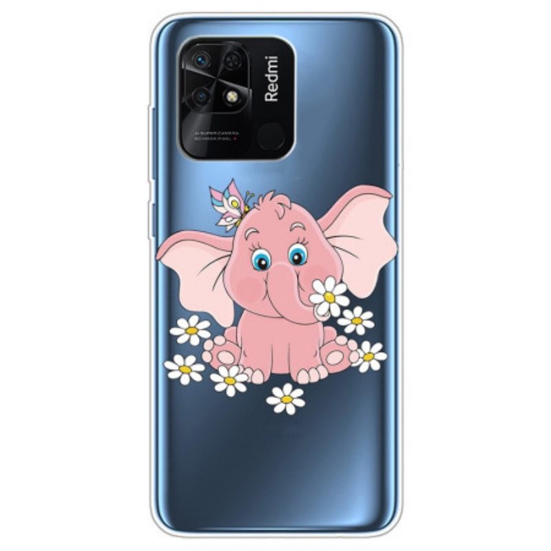 Hülle Für Xiaomi Redmi 10C Nahtloser Rosa Elefant