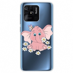 Hülle Für Xiaomi Redmi 10C Nahtloser Rosa Elefant