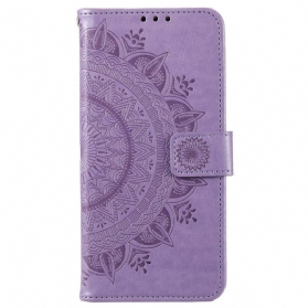 Lederhüllen Für Xiaomi Redmi 10C Mandala-sonne Mit Schlüsselband