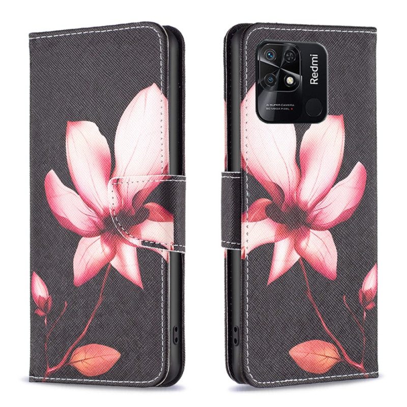 Lederhüllen Für Xiaomi Redmi 10C Pinke Blume