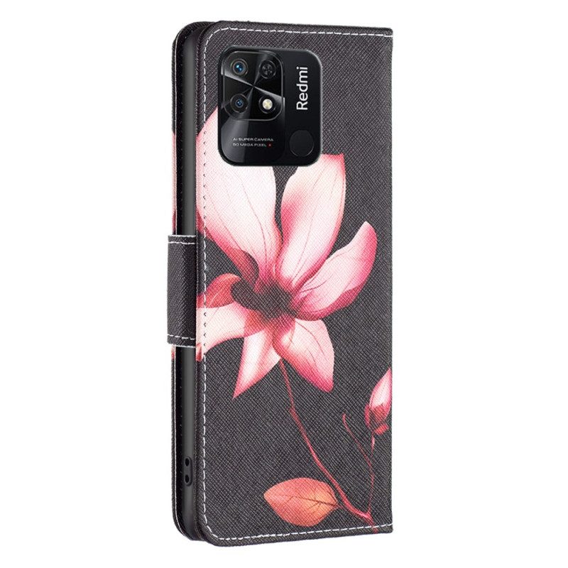 Lederhüllen Für Xiaomi Redmi 10C Pinke Blume