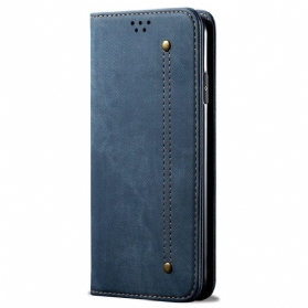 Schutzhülle Für Xiaomi Redmi 10C Flip Case Denim-stoff