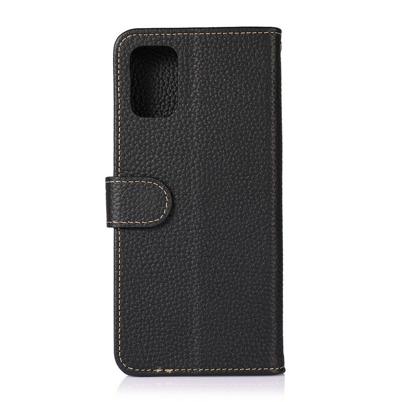 Flip Case Für Xiaomi Redmi 9T Khazneh Litschi-leder