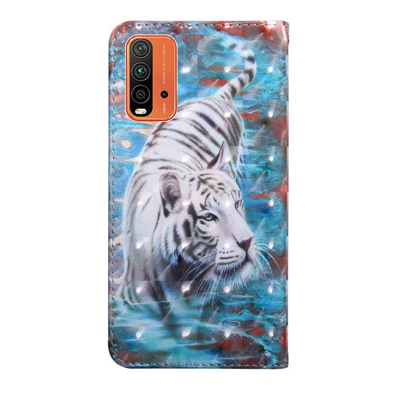 Flip Case Für Xiaomi Redmi 9T Tiger Im Wasser