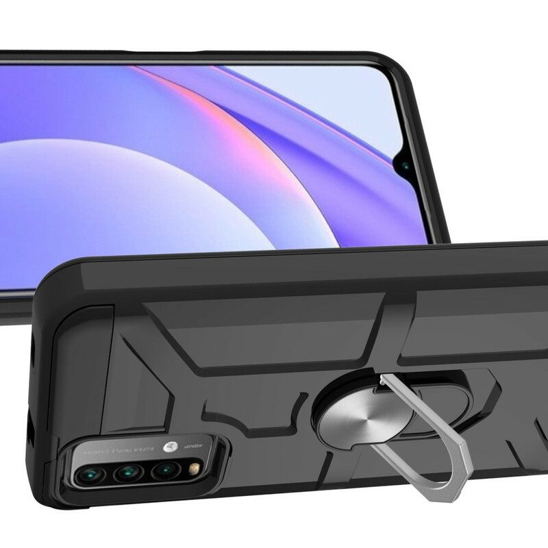 Handyhülle Für Xiaomi Redmi 9T Metallischer Stützring