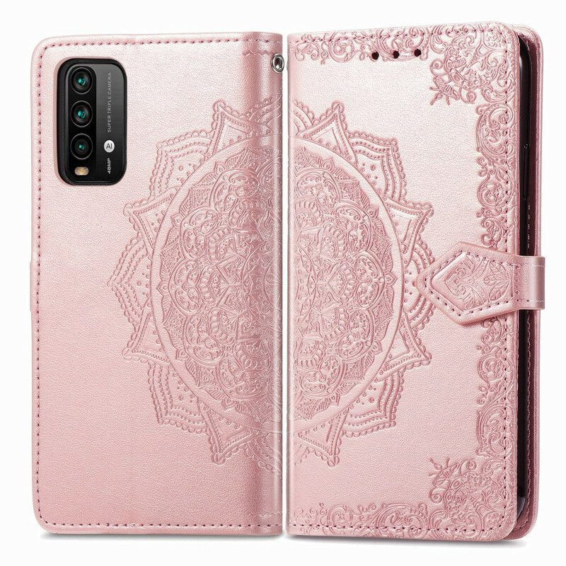 Lederhüllen Für Xiaomi Redmi 9T Mandala-mittelalter