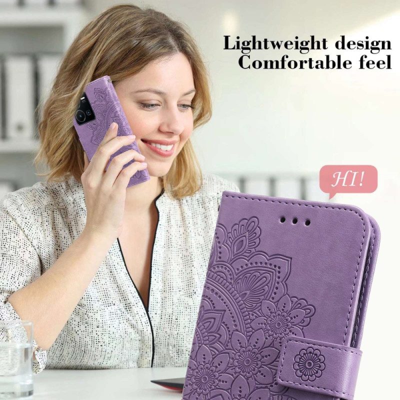 Flip Case Für Vivo Y35 Mit Kordel Riemchen-mandala