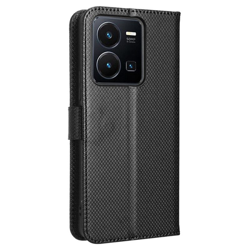 Flip Case Für Vivo Y35 Mit Kordel Riemchenstil