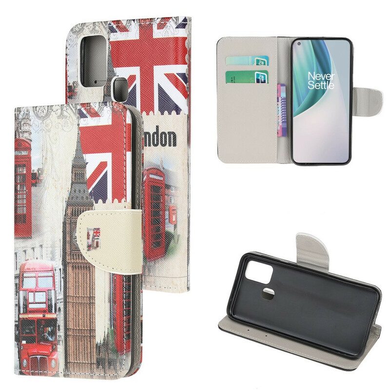 Flip Case Für OnePlus Nord N10 Londoner Leben