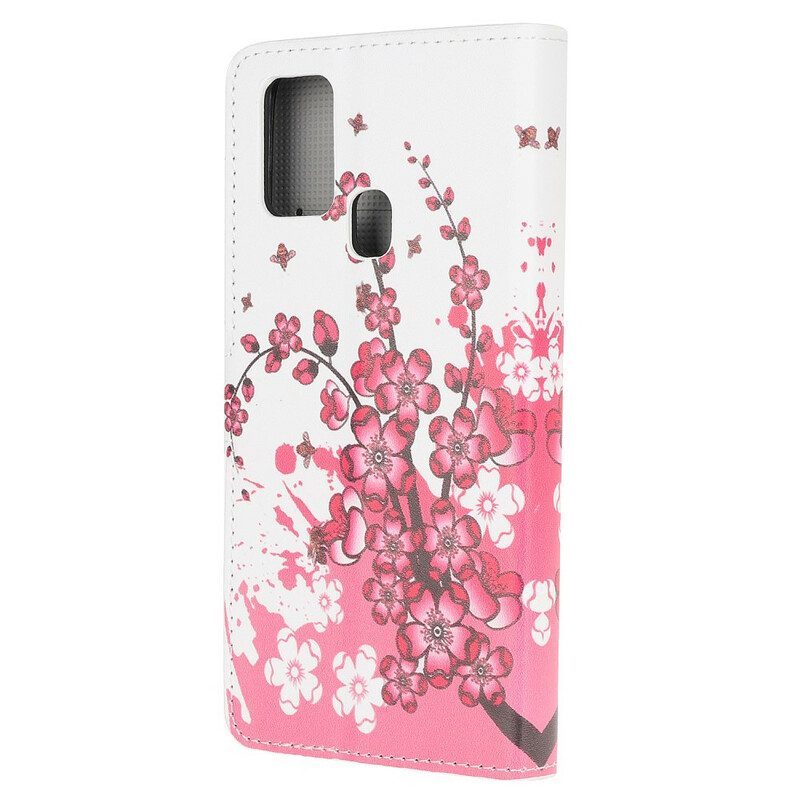 Flip Case Für OnePlus Nord N10 Tropische Blumen