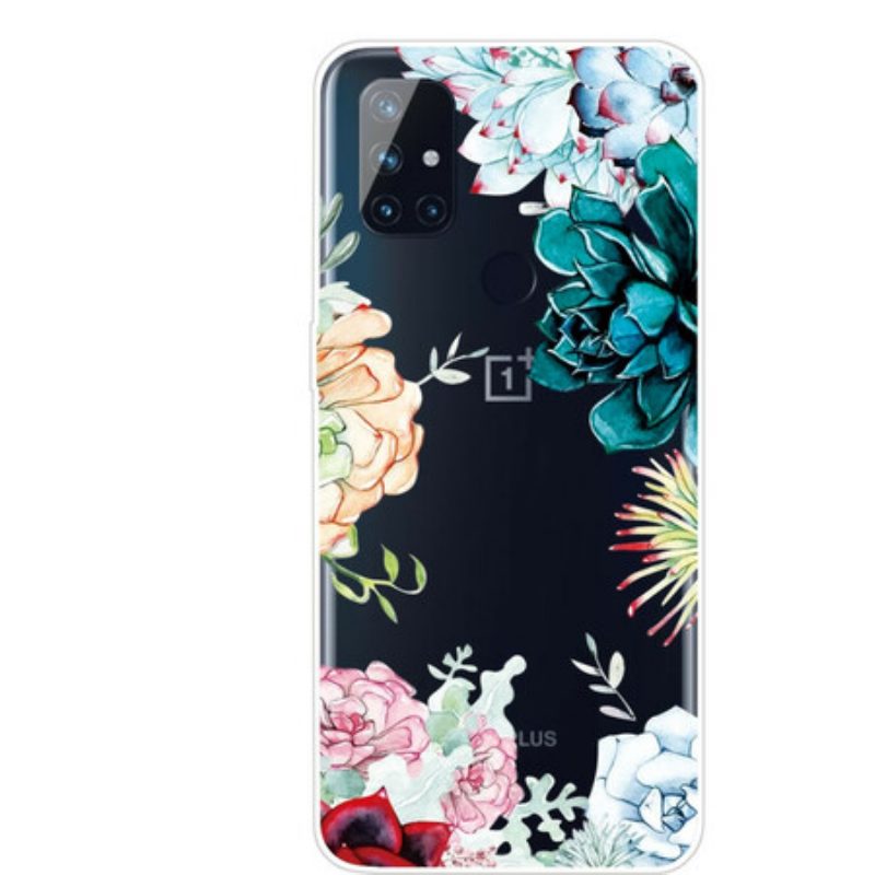 Handyhülle Für OnePlus Nord N10 Nahtlose Aquarellblumen