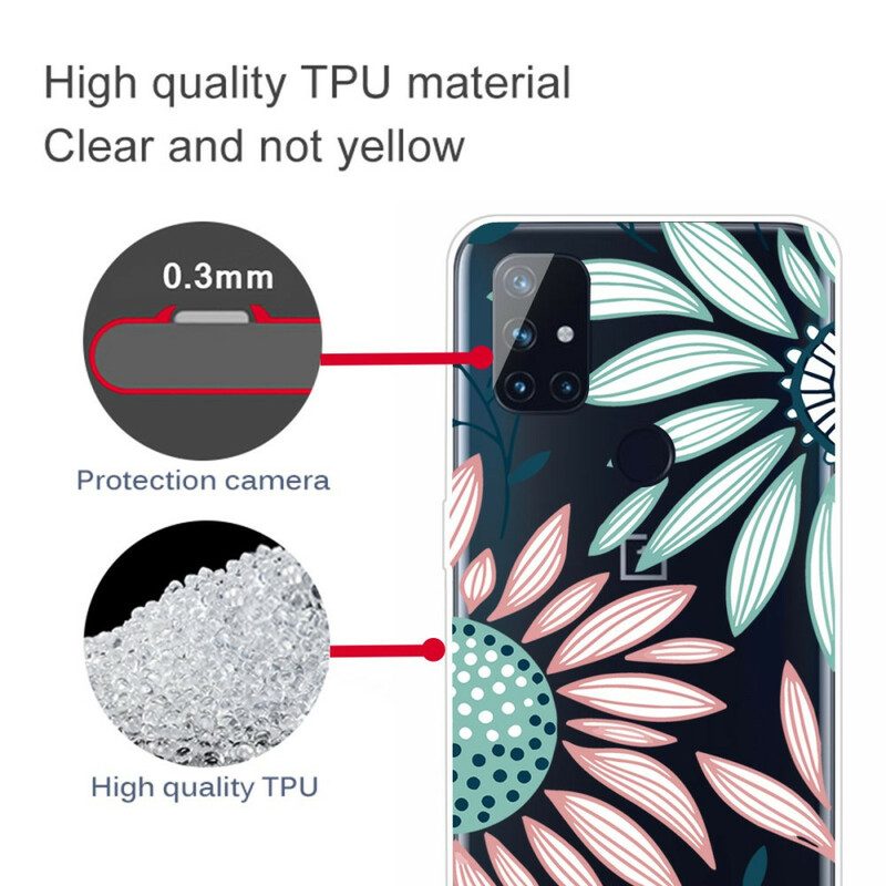 Handyhülle Für OnePlus Nord N10 Transparente Eine Blume