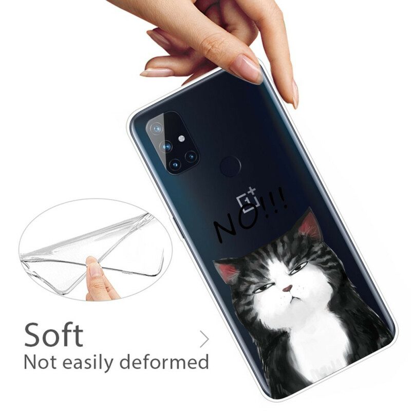 Hülle Für OnePlus Nord N10 Die Katze. Die Nein Sagt