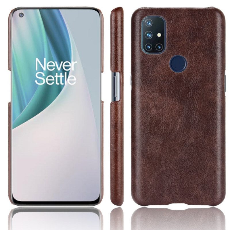 Hülle Für OnePlus Nord N10 Litchi Performance Ledereffekt